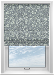 Bird Garden, Charcoal - Roman Blind